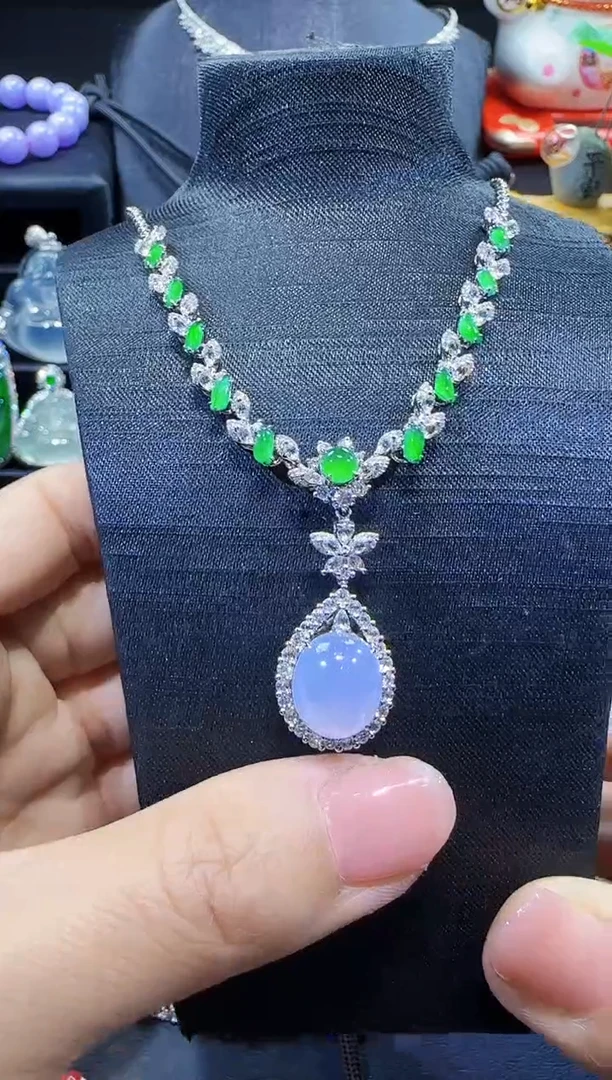 【闪购商品】翡翠套链18K金镶嵌套链