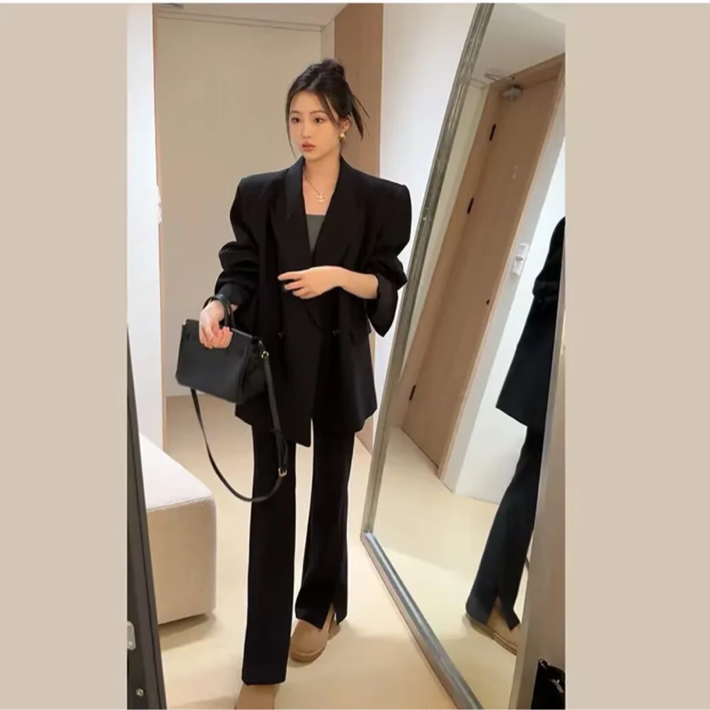 泡芙2025年新款云感裤大码不规则弹力微喇裤遮肉显瘦5023