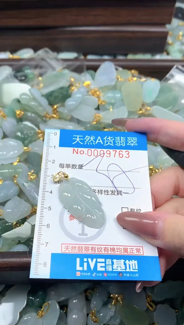 颈饰未镶嵌翡翠净货挂件-9763