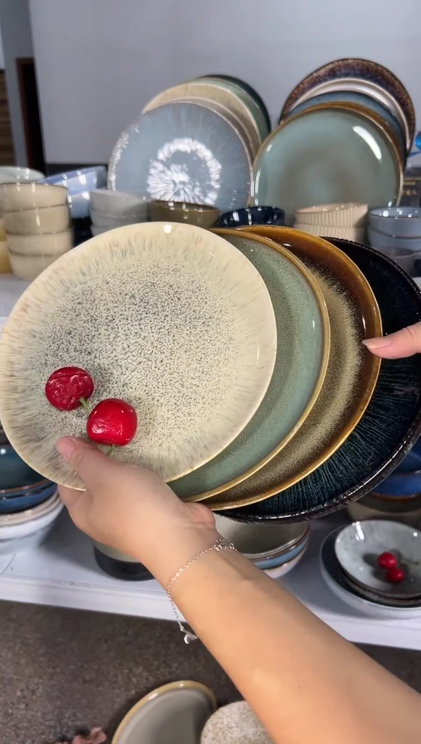 陶瓷外贸尾货瑕疵满20包邮X4 小盘