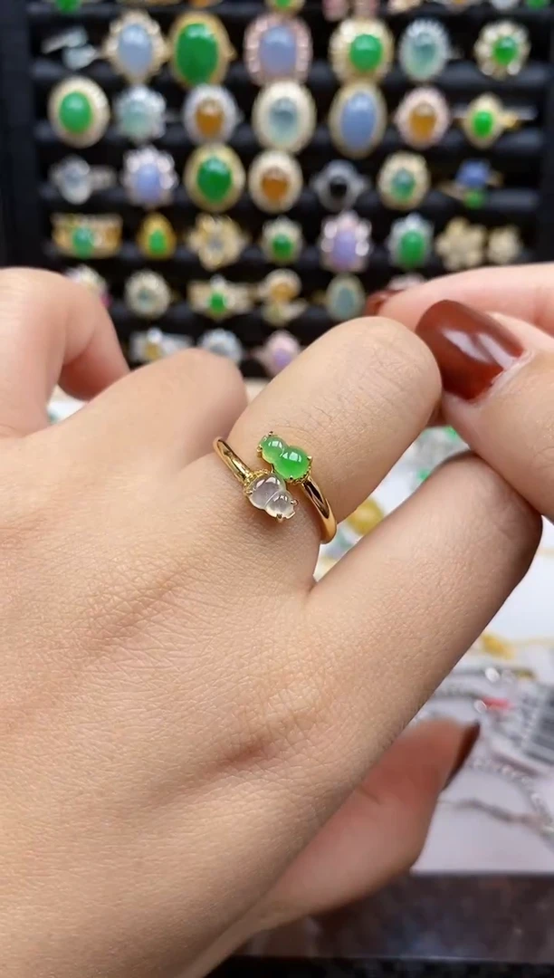 银S925镶嵌戒指翡翠168