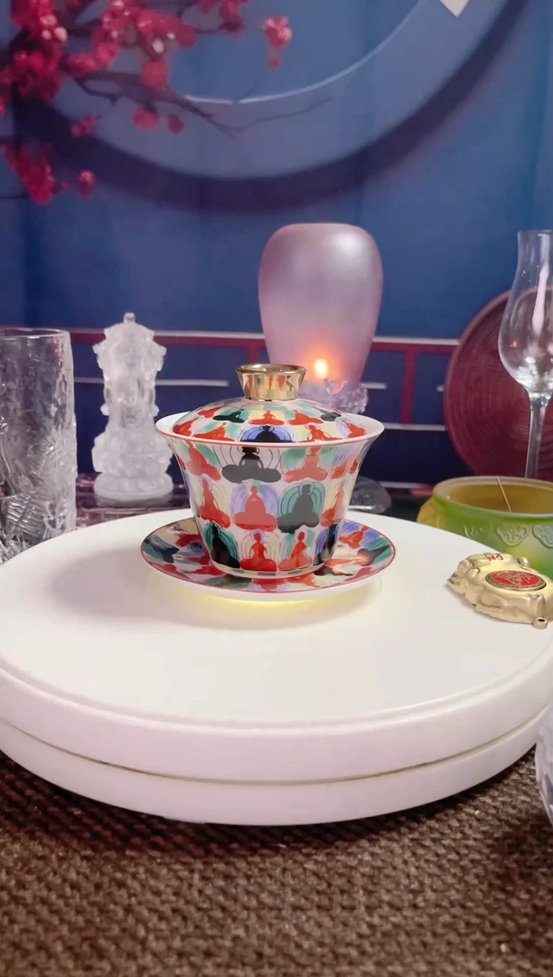 水晶玻璃盖碗防烫泡茶碗高档茶杯茶具