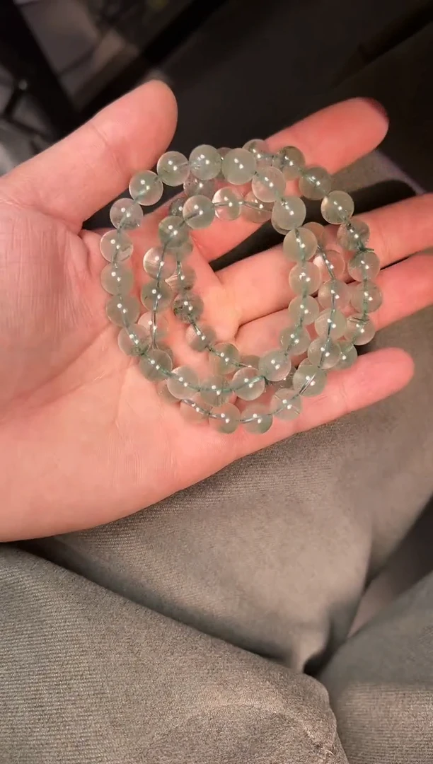 【闪购商品】水晶手串未镶嵌9.6mm绿幽灵千层手串（多样性发其一）