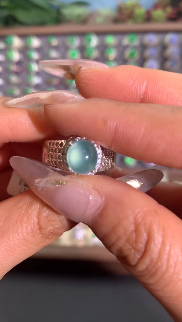 未镶嵌戒指翡翠铜托戒面