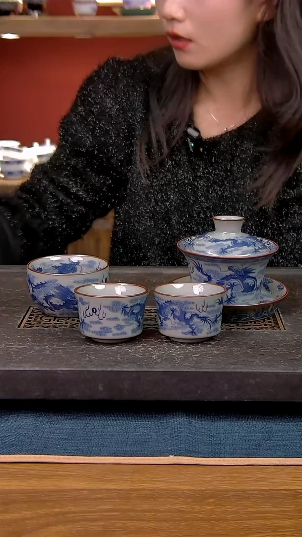 简装家用款4件套 老陶泥开片纹陶瓷茶具