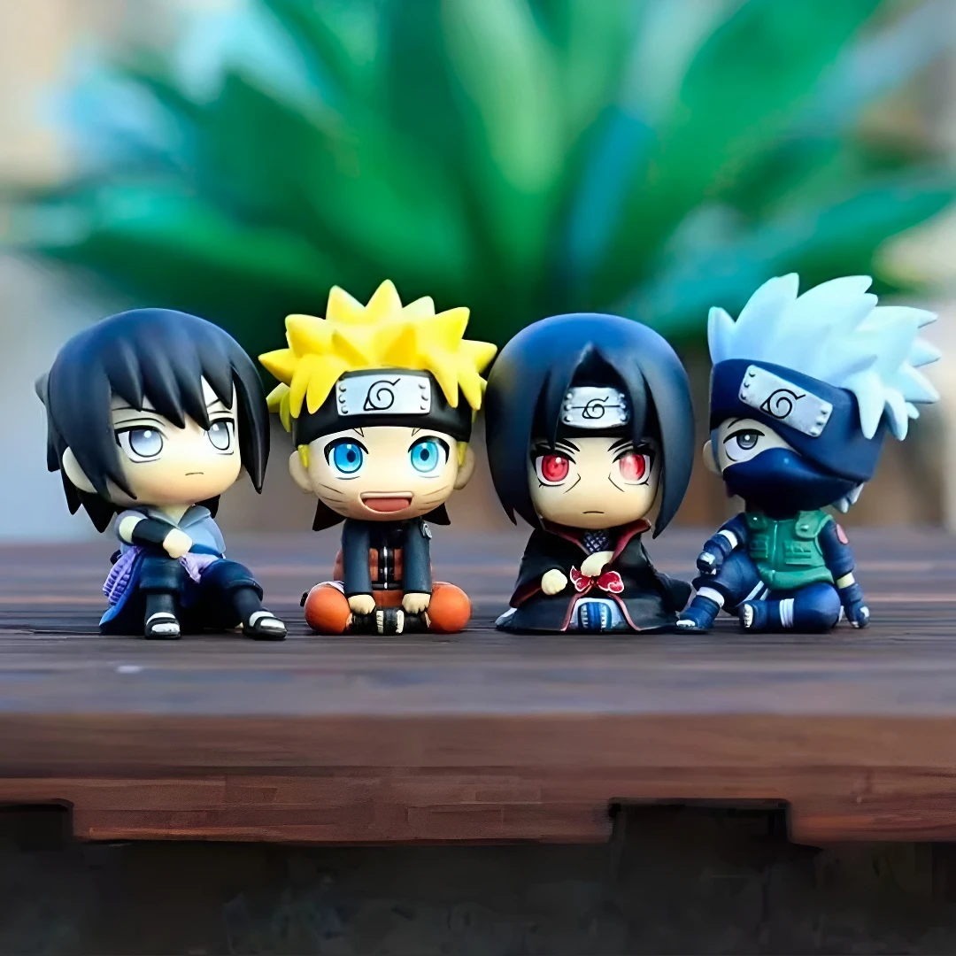 火影忍者手办二次元周边礼物卡卡西 鸣人Q版坐姿模型车载摆件动漫