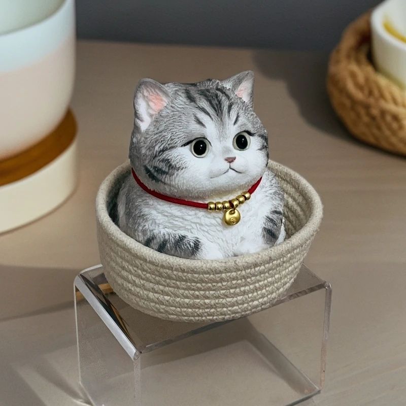 【美短起司】纯手工可爱猫咪硅胶捏捏乐女生日礼物家居礼物手工摆件