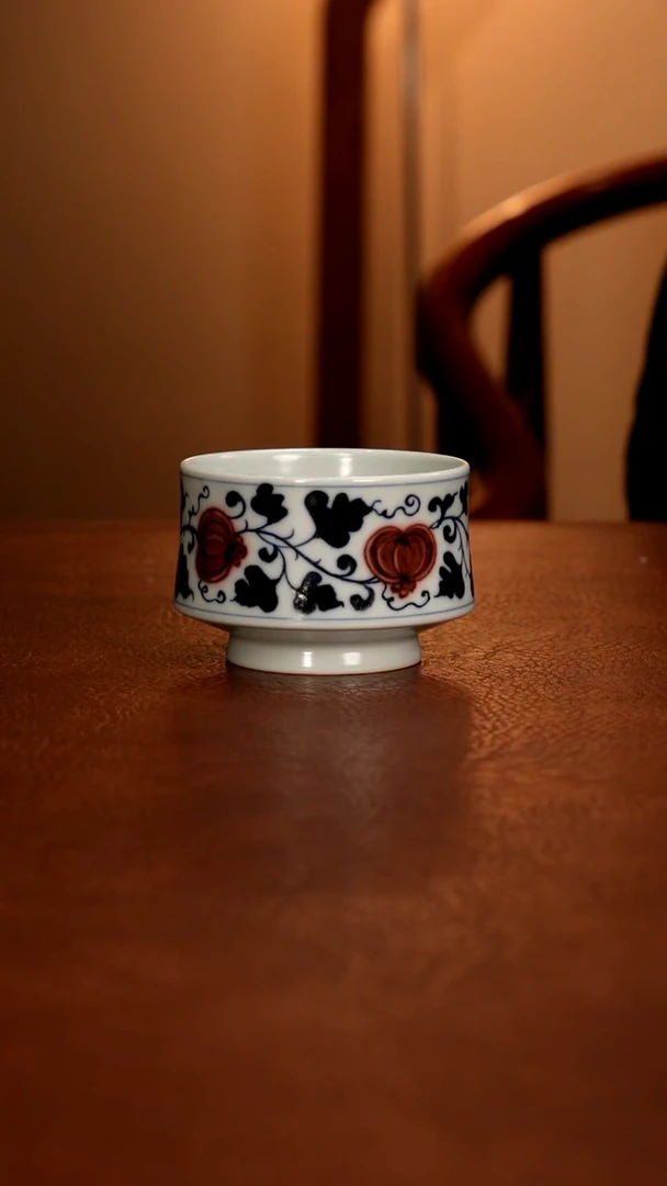 摆件陶景德镇瓷器，青花瓷手绘茶具~