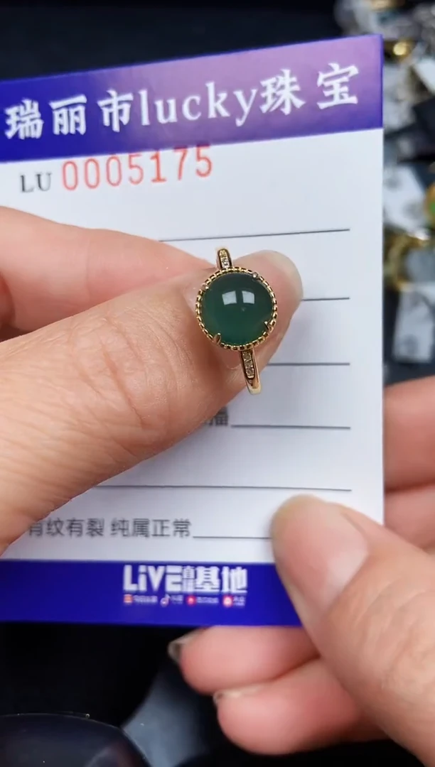 翡翠银S925镶嵌颈饰5175