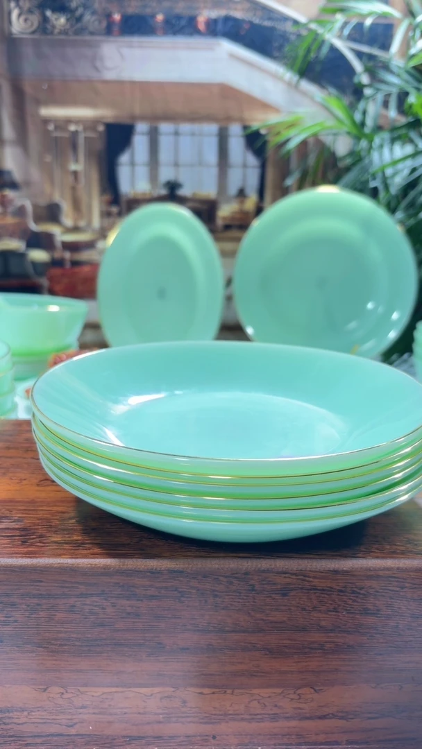 【闪购商品】...8英寸深盘6个  玉瓷【贝美】