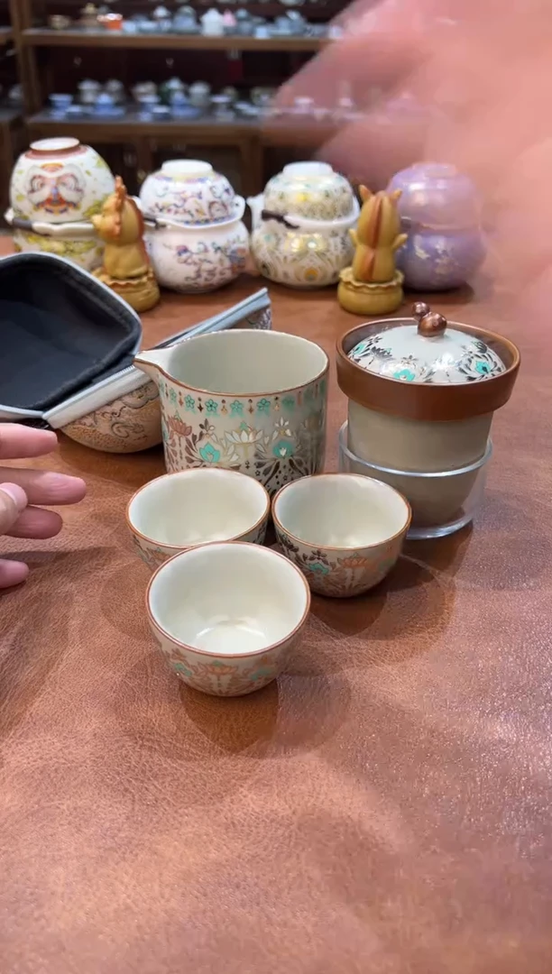 真的很便宜会开片的旅行茶具