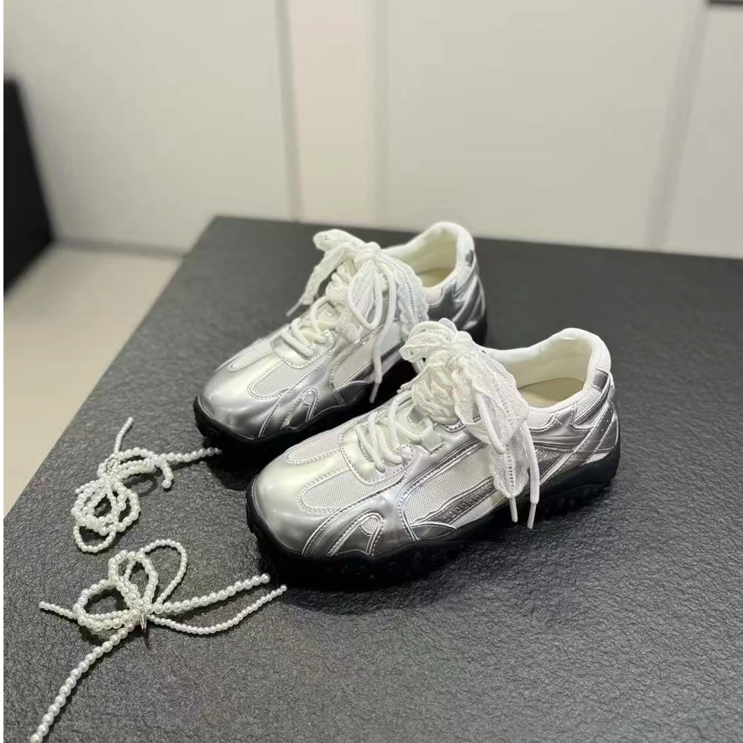 泡菜欧尼~复古方头珍珠蝴蝶结休闲德训鞋女阿甘鞋2073