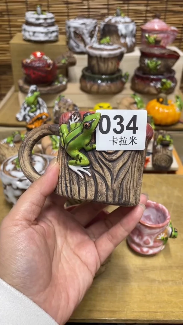 甜**甜034精美粗陶手工柴烧