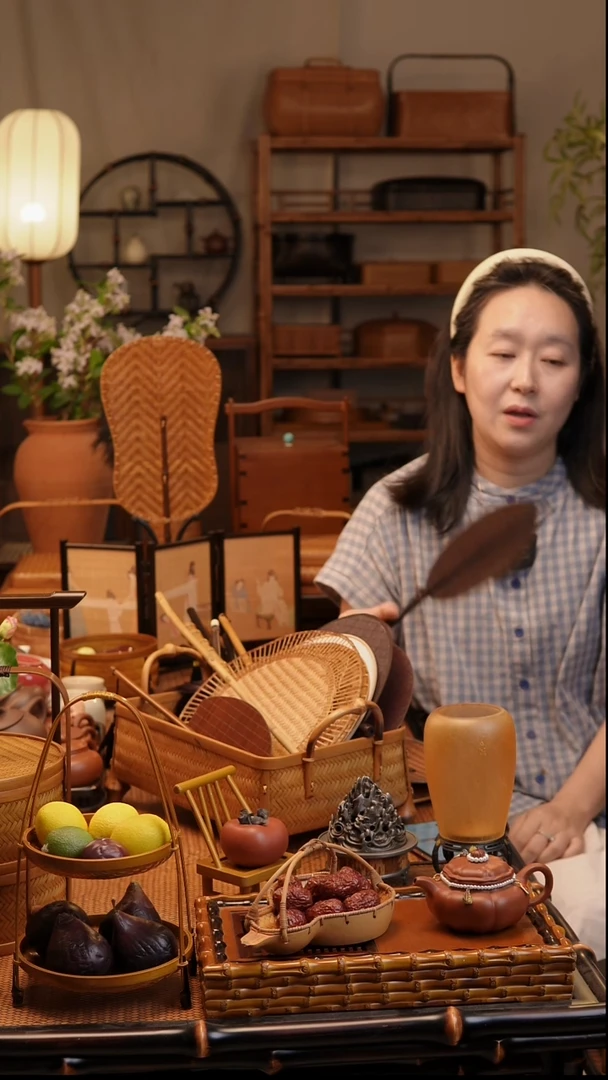 婉君竹丝小腰扇 子