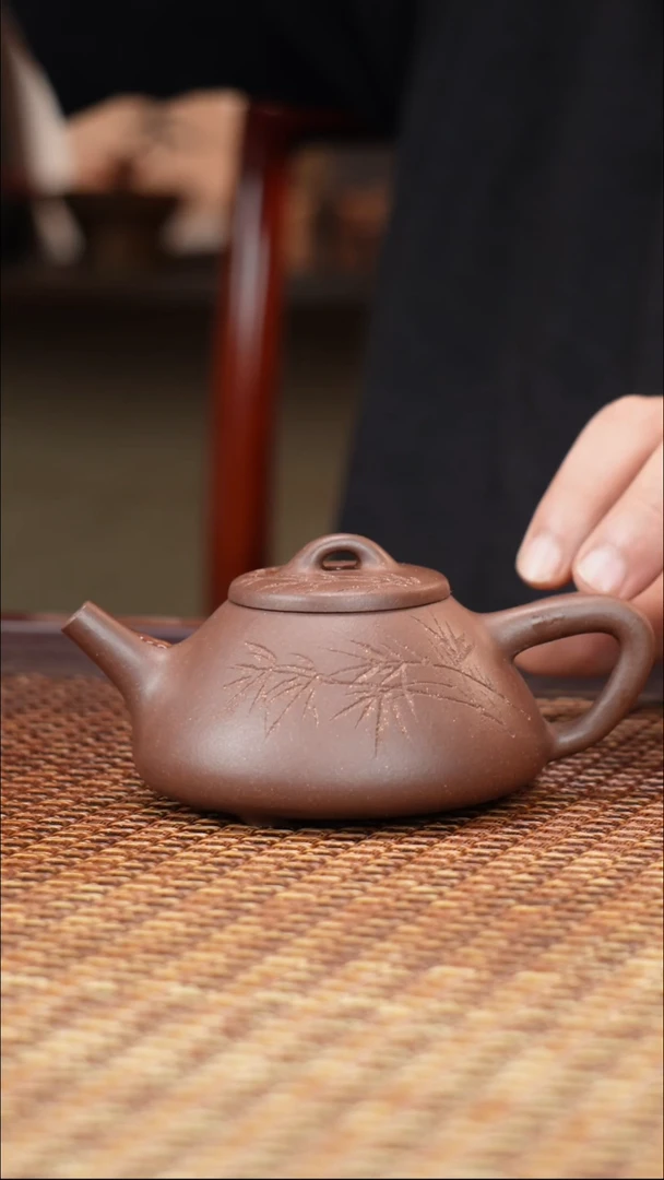 茶壶紫砂汀禾紫砂竹石瓢