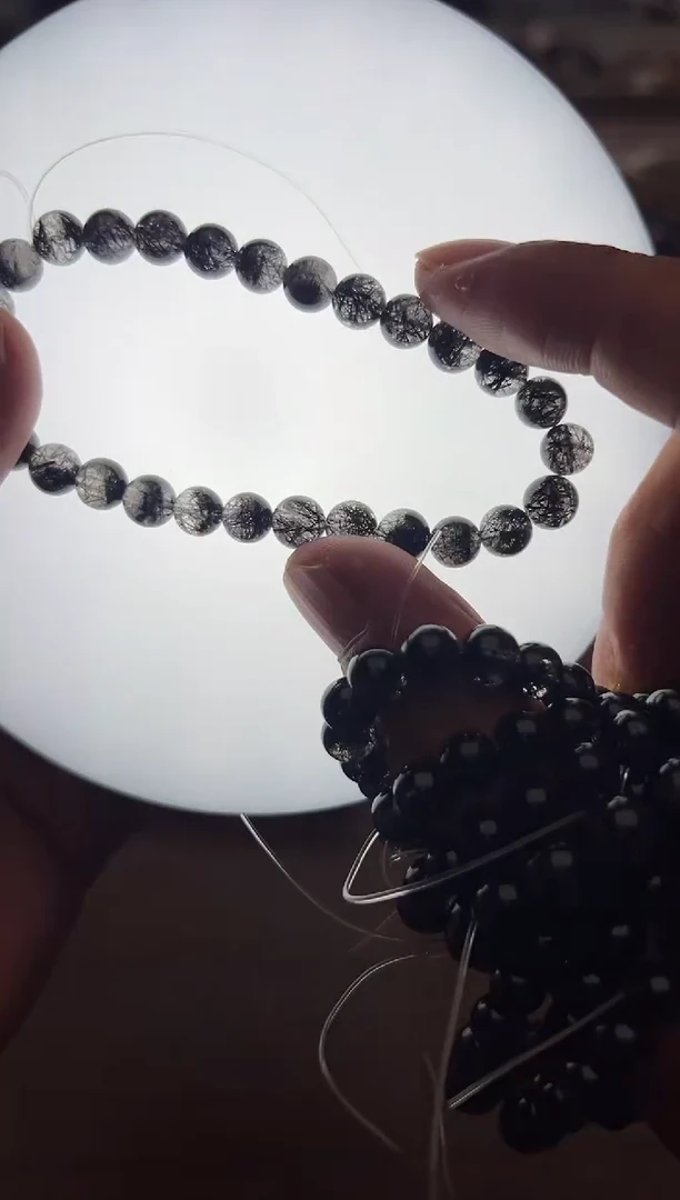 水晶手链未镶嵌蕾丝黑发晶手链 卡7  多样性发一