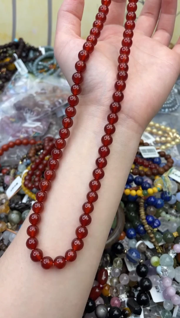 银S925镶嵌玛瑙项链517