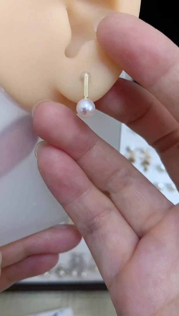 合金耳饰淡水珍珠78