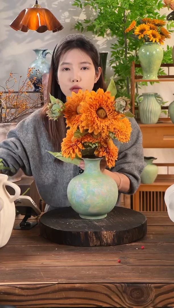 【睡莲-小圆墩】陶瓷花瓶