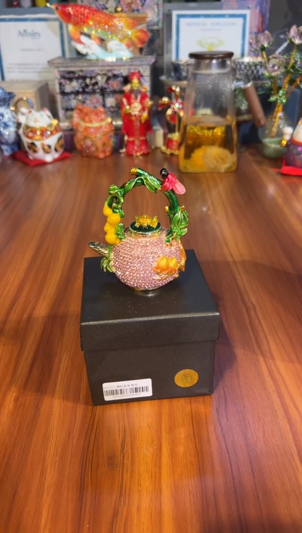 132粉色满钻大茶壶