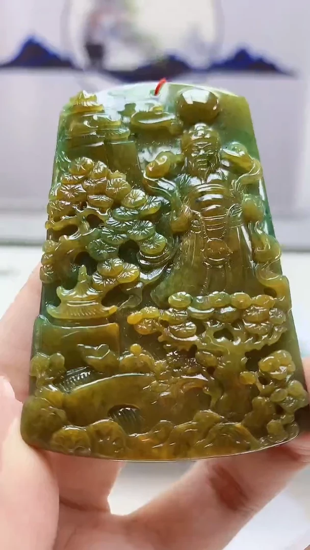 定制翡翠未镶嵌4852xx-毛货挂件62