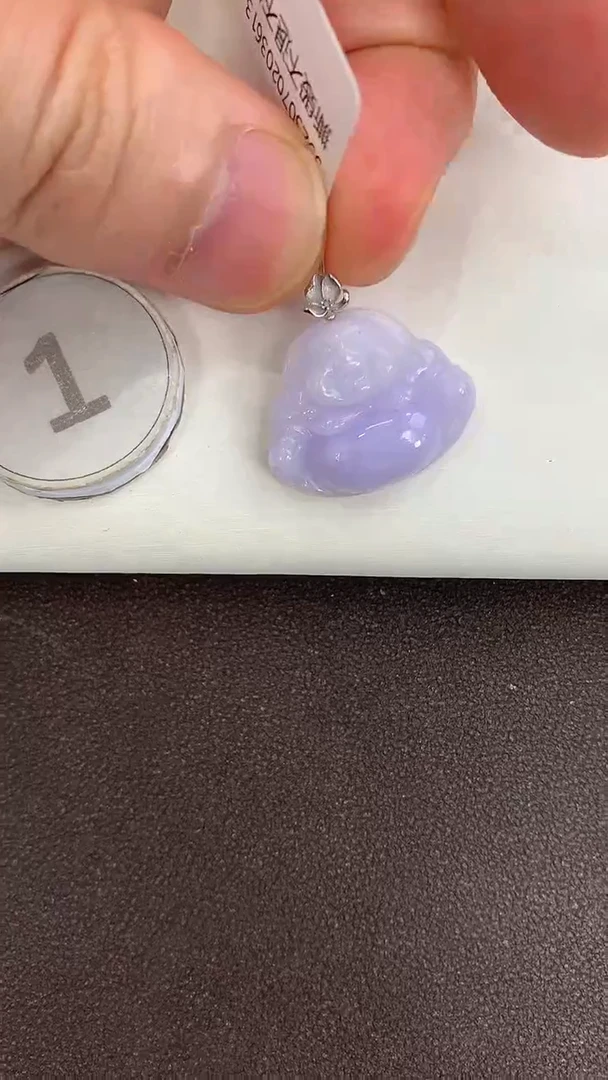 颈饰18K金镶嵌翡翠天然缅甸a货翡翠