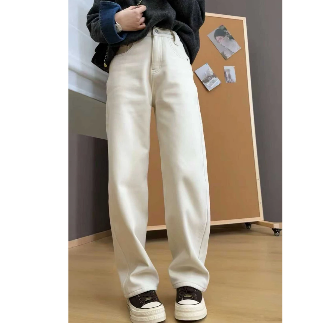 TY2【过冬白牛】四面弹加绒加厚显瘦窄版过冬白牛（裤长98/103）