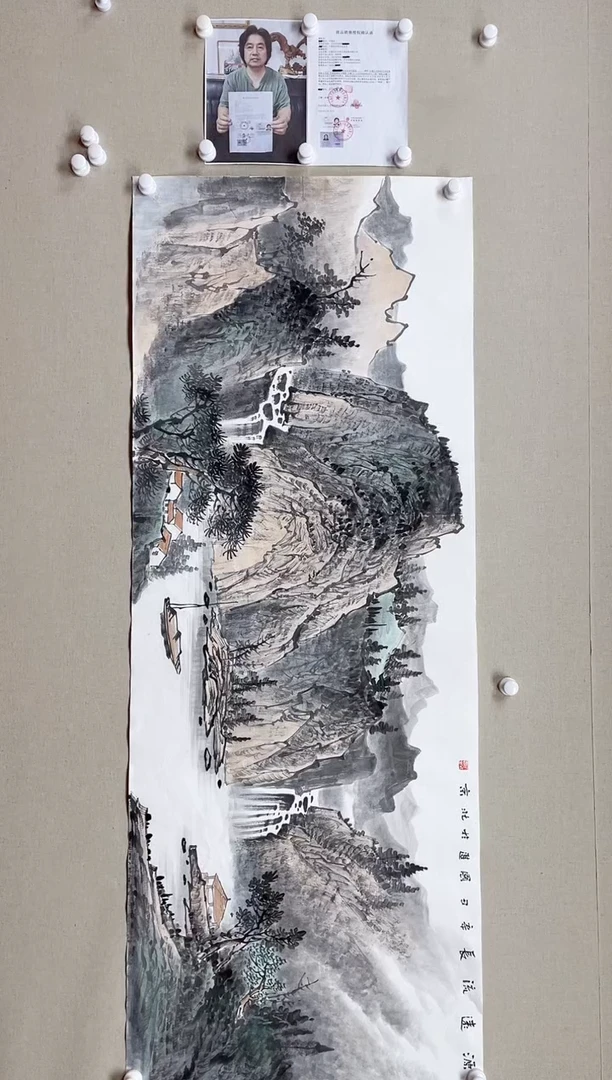 【闪购商品】国画180*68 何国进何国进何国进何国进