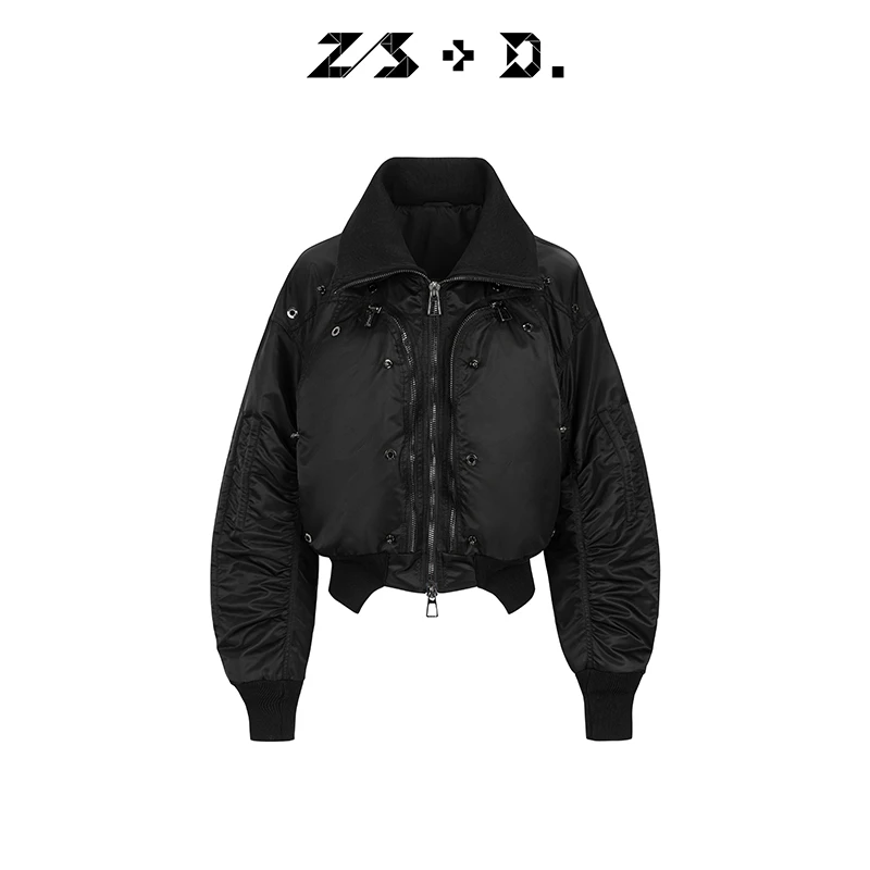 ZS+D机能收腰短款鹅绒服 冬季高定不羁力量感短款羽绒服791A804Z