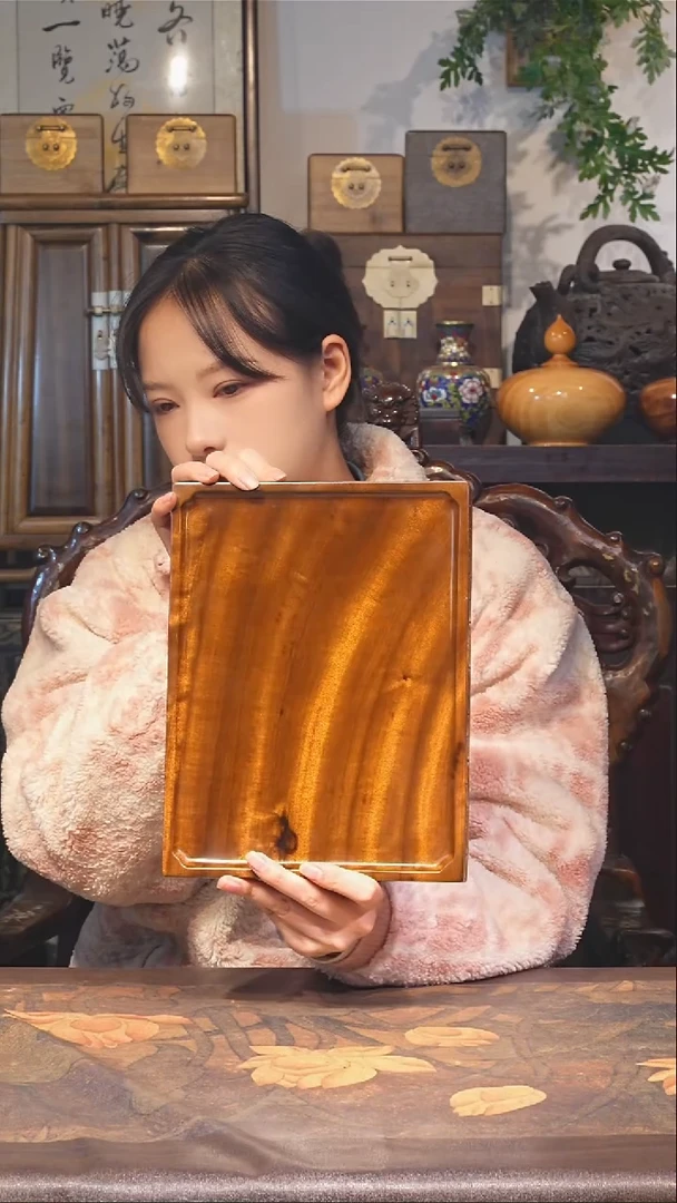 金丝楠小叶桢楠【66】纯手工精雕 整板整雕 满花干料茶盘