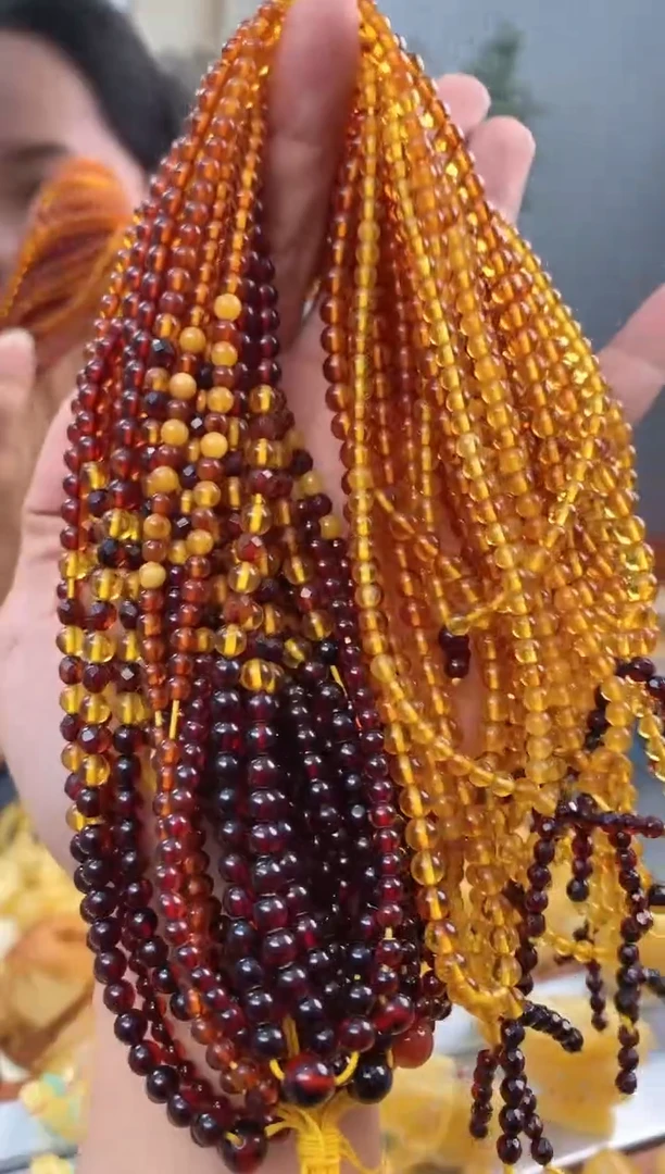 【闪购商品】蜜蜡裸石未镶嵌天然琥珀蜜蜡彩虹链