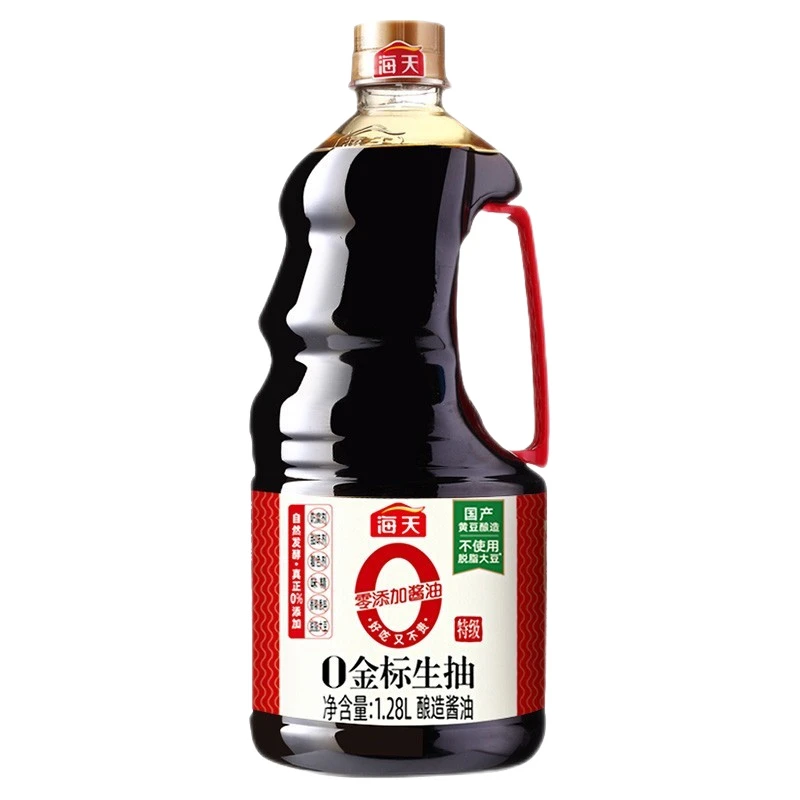 Y海天0添加金标生抽1.28L/瓶