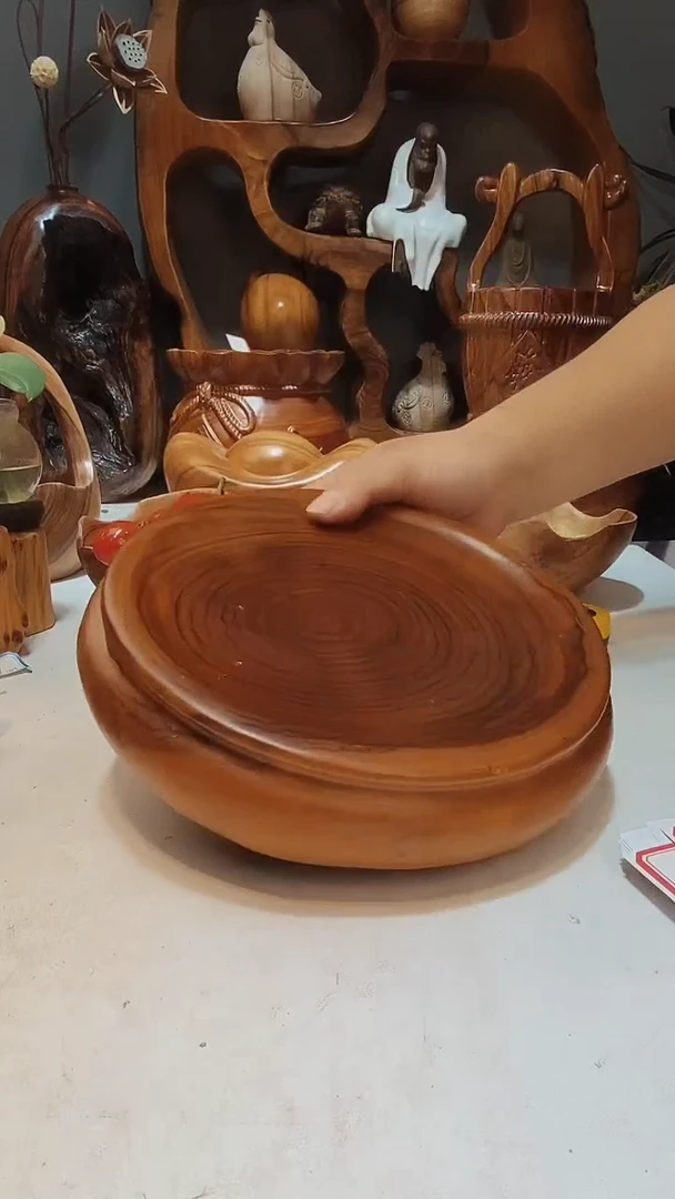 香樟木A12三足双层墩墩/尺寸25*8