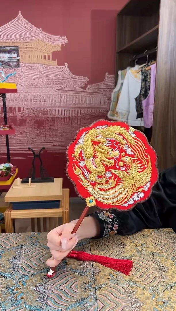 【闪购商品】刺绣 非遗盘锦绣苏工刺绣刺绣扇子