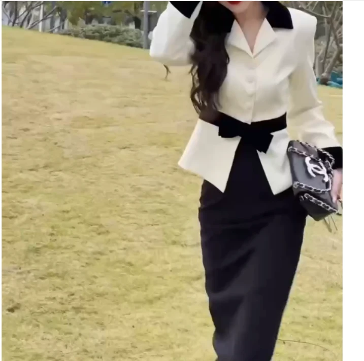 2025春季新款网红同款洋气韩版潮流女时尚上衣半身裙女珍-66