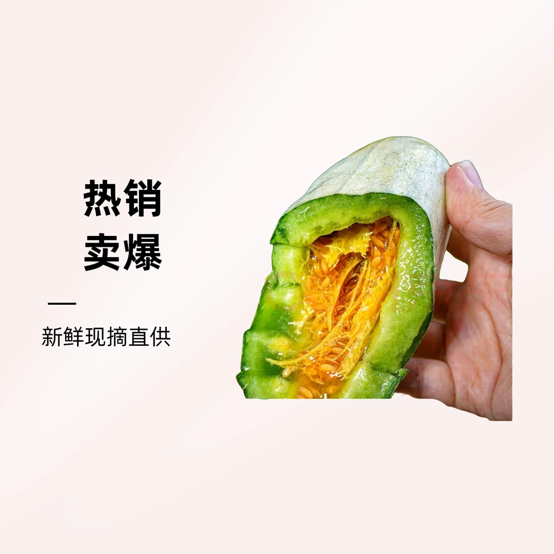 山东头茬羊角密甜瓜鲜甜爽脆（1700克）