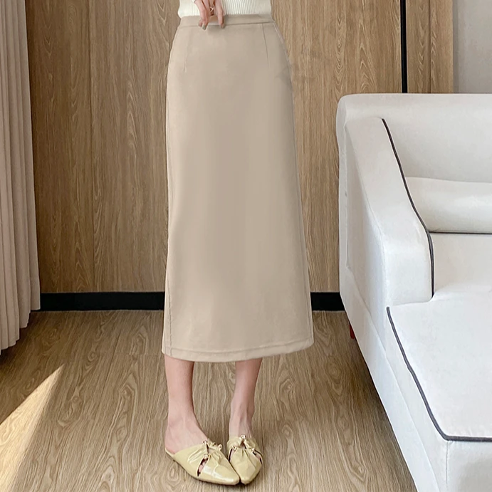 【燕姐严选】新款亲肤养肤莱赛尔垂感半身裙K7395