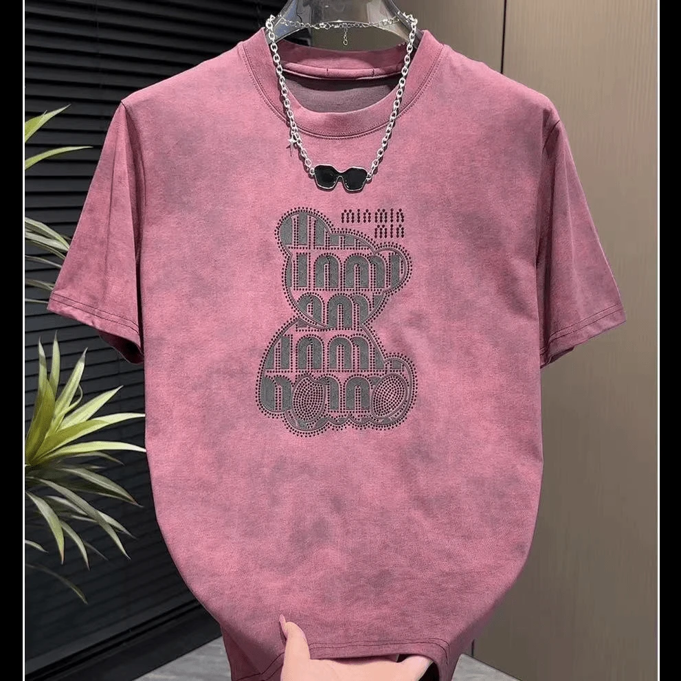 【高品质 冰棉T恤】夏季圆领男潮流时尚透气百搭体恤衫休闲2819 A