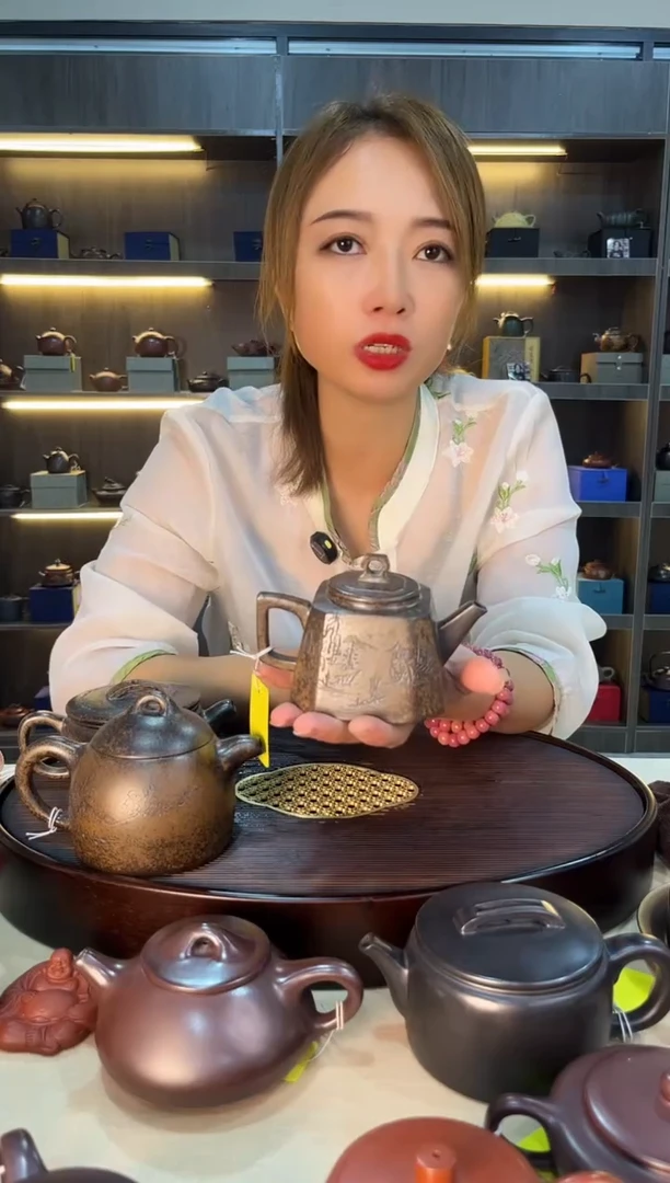 茶壶紫砂亚明四方 古龙窑柴烧
