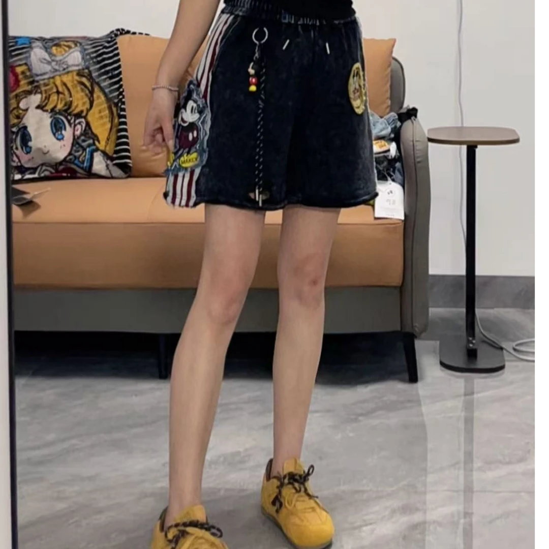 38小景推荐-欧版贴布刺绣米奇休闲短裤-81591