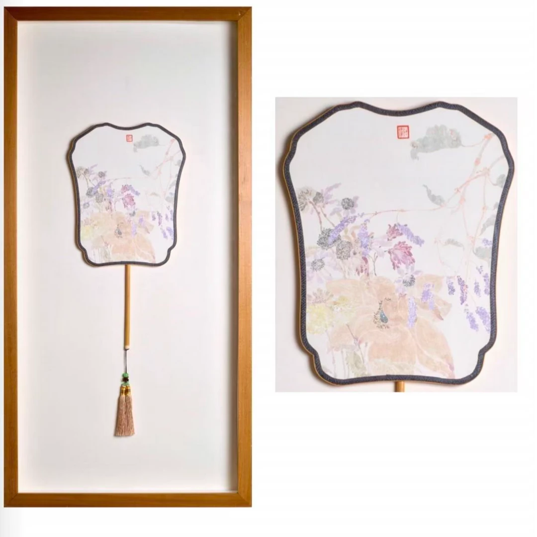 YN58 中国名家画扇 手工传统宣和裱字画烟波九城