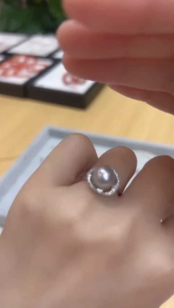 【闪购商品】海水珍珠戒指银S925镶嵌GSJ6011海水珍珠戒指