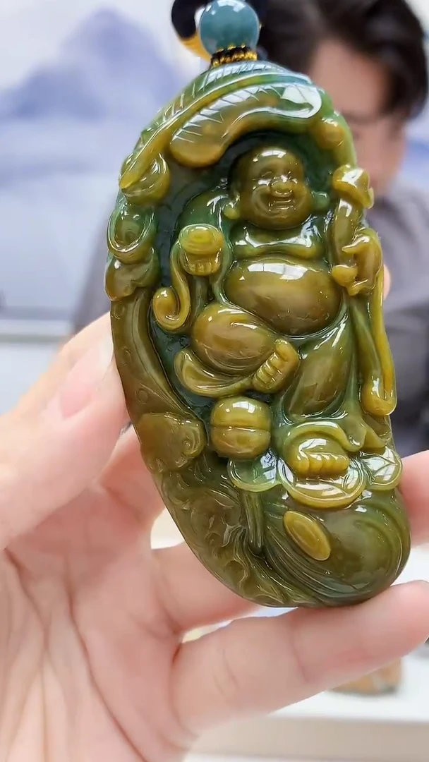 未镶嵌定制翡翠5060lr-毛货挂件44