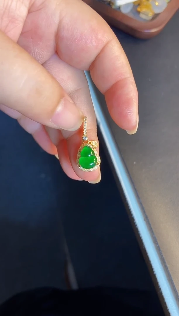 吊坠(不含链)银S925镶嵌翡翠1