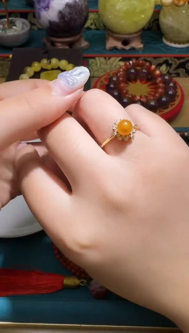 未镶嵌琥珀戒指多样性发一件 088