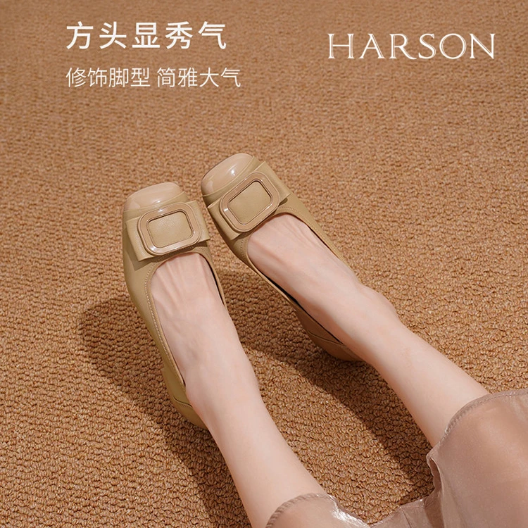 春季新款浅口单鞋女轻便一脚蹬女鞋软底奶奶鞋女孕妇鞋 HWL240106