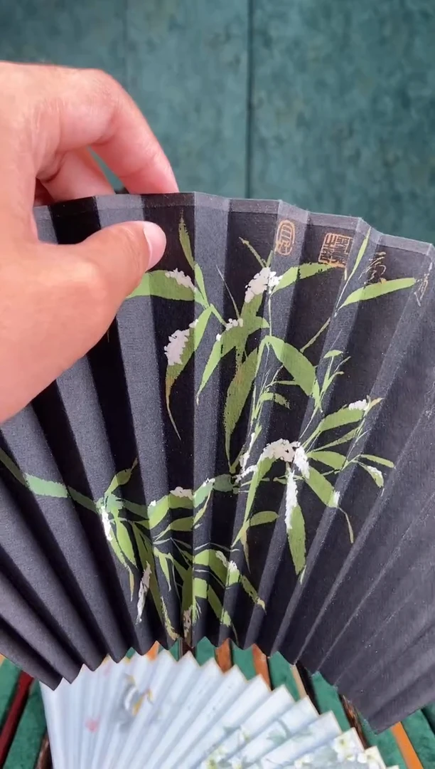 扇子黑色扇面黑色扇面