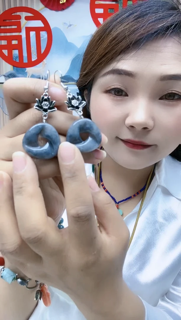 翡翠未镶嵌耳饰A32DFSDFSDF