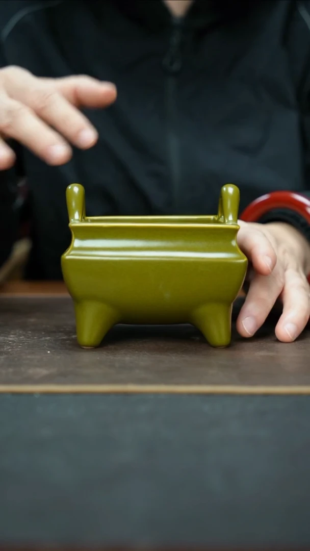 杯景德镇茶叶末四方朝冠炉