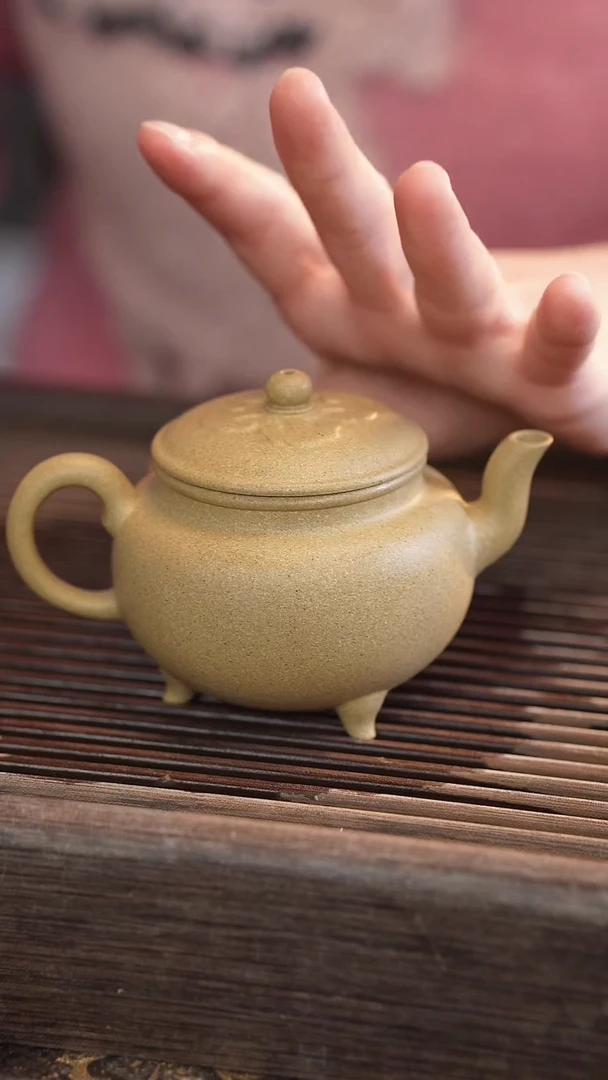 茶壶紫砂大彬如意 本绿 半手工 180cc
